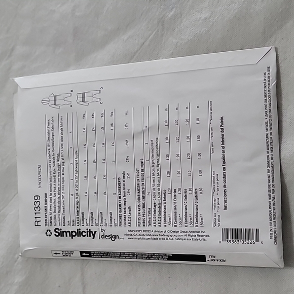 Simplicity Toddler's Knit Jumpsuit Pattern - Picture 2 of 5